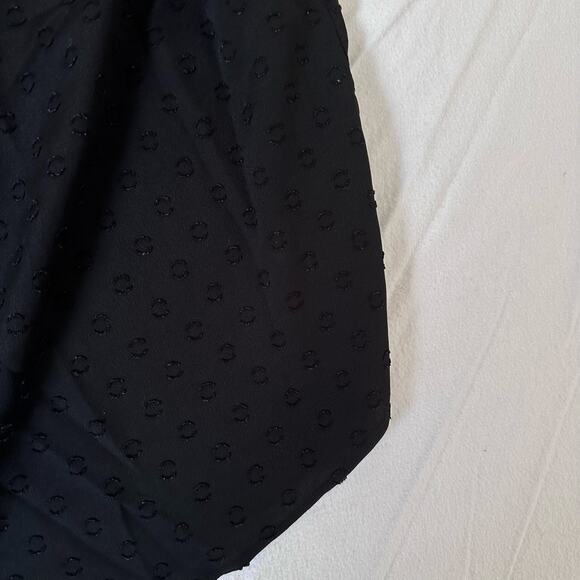 Apt 9 Top Women Large Black with Black circles Flutter Sleeve Pullover Dress - Picture 6 of 7